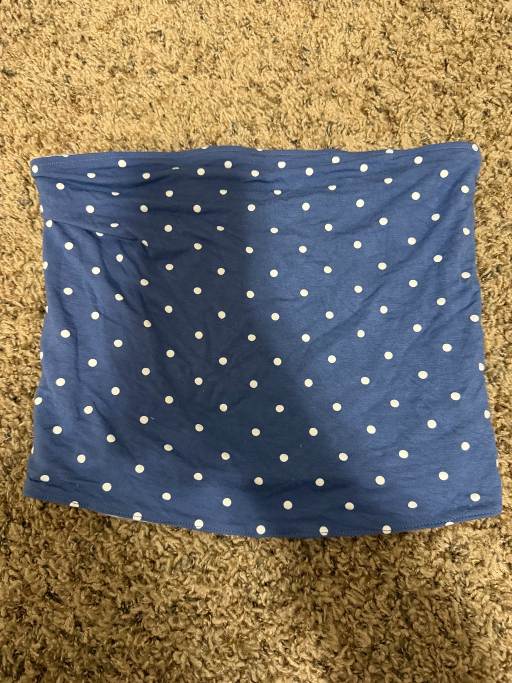 blue and white reversible tube top